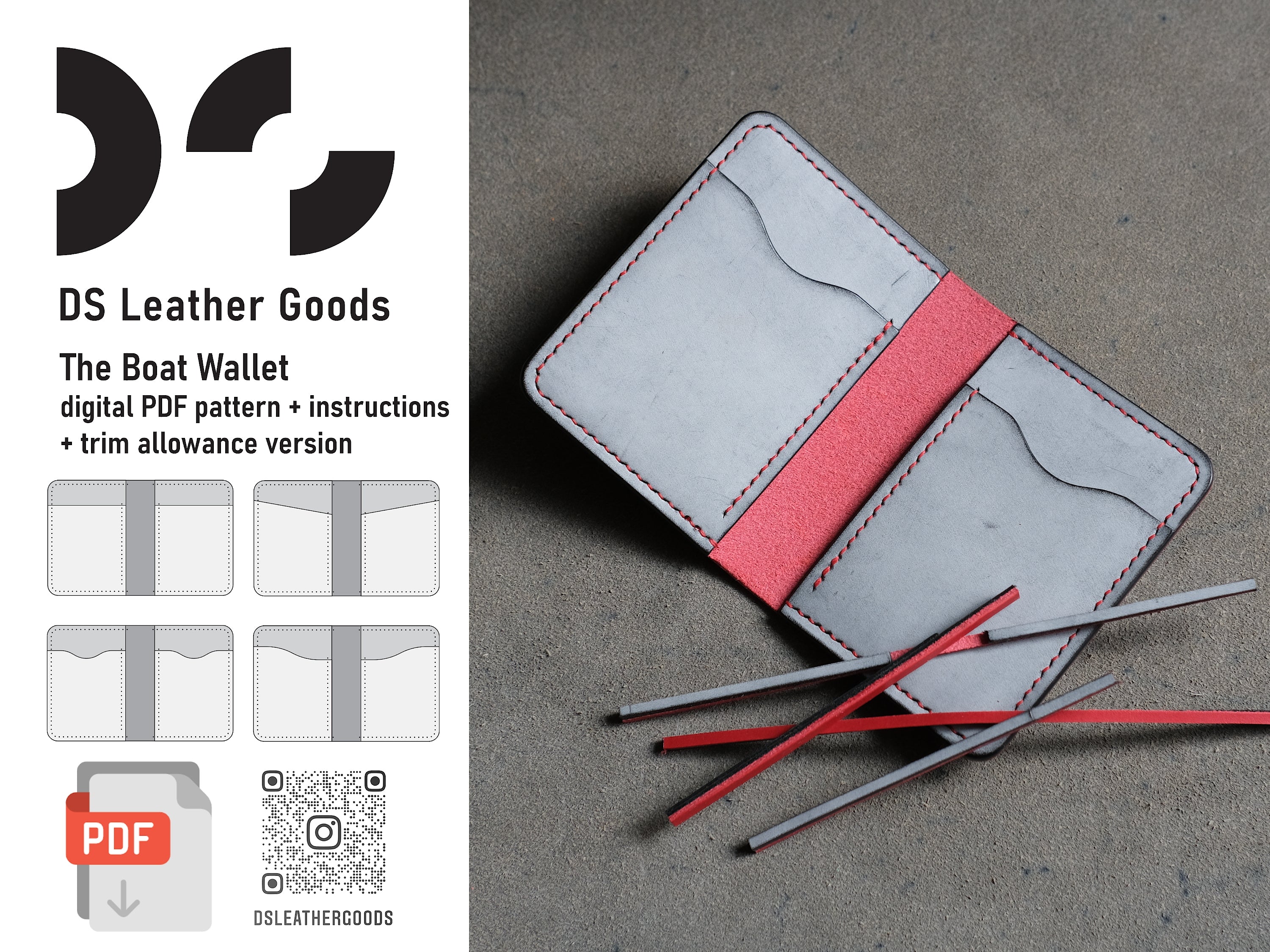DS-007 The Boat Wallet Digital Pattern