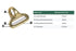 1/4 Turn Ring - 90 Degree Attachment Hardware (Solid Brass)