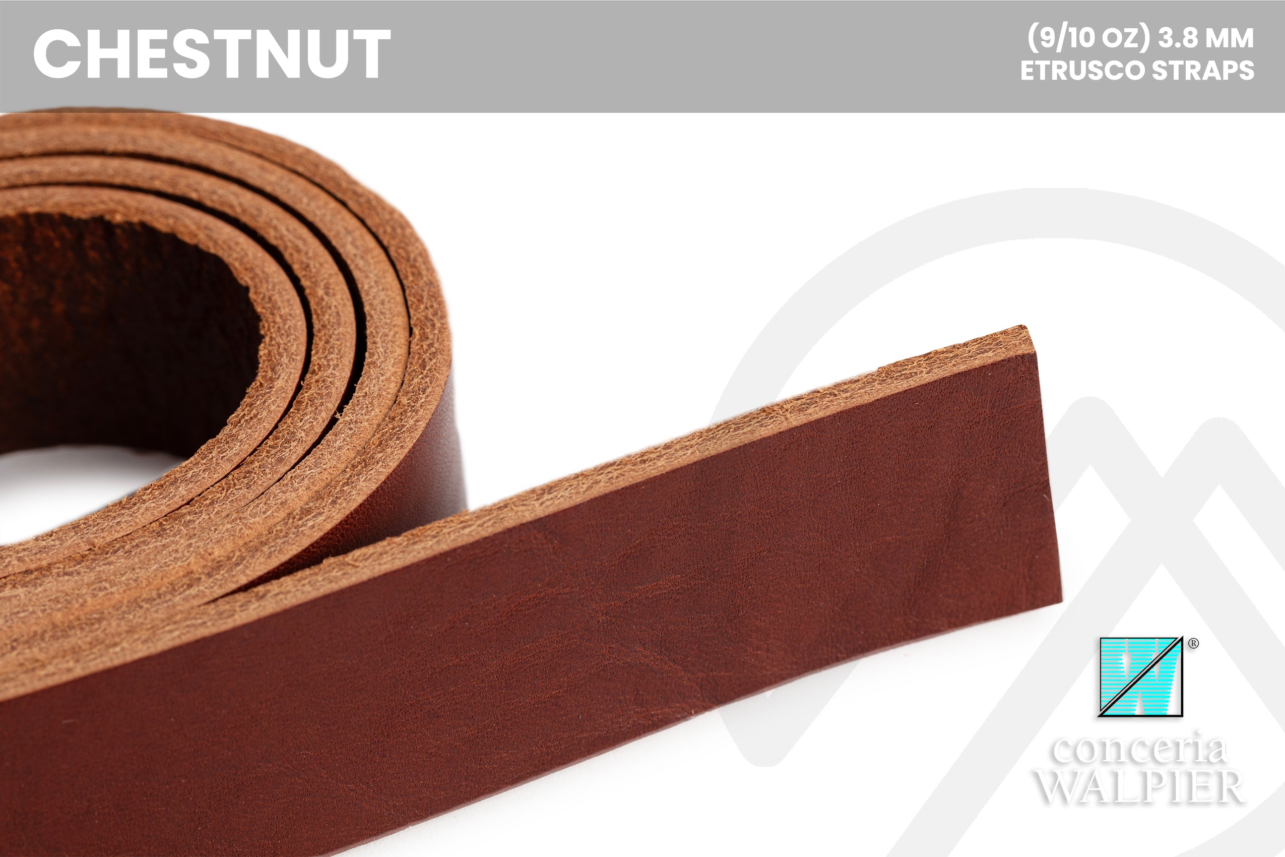 Conceria Walpier - Etrusco - 9/10oz (3.8mm) Veg Tanned Leather (STRAPS)