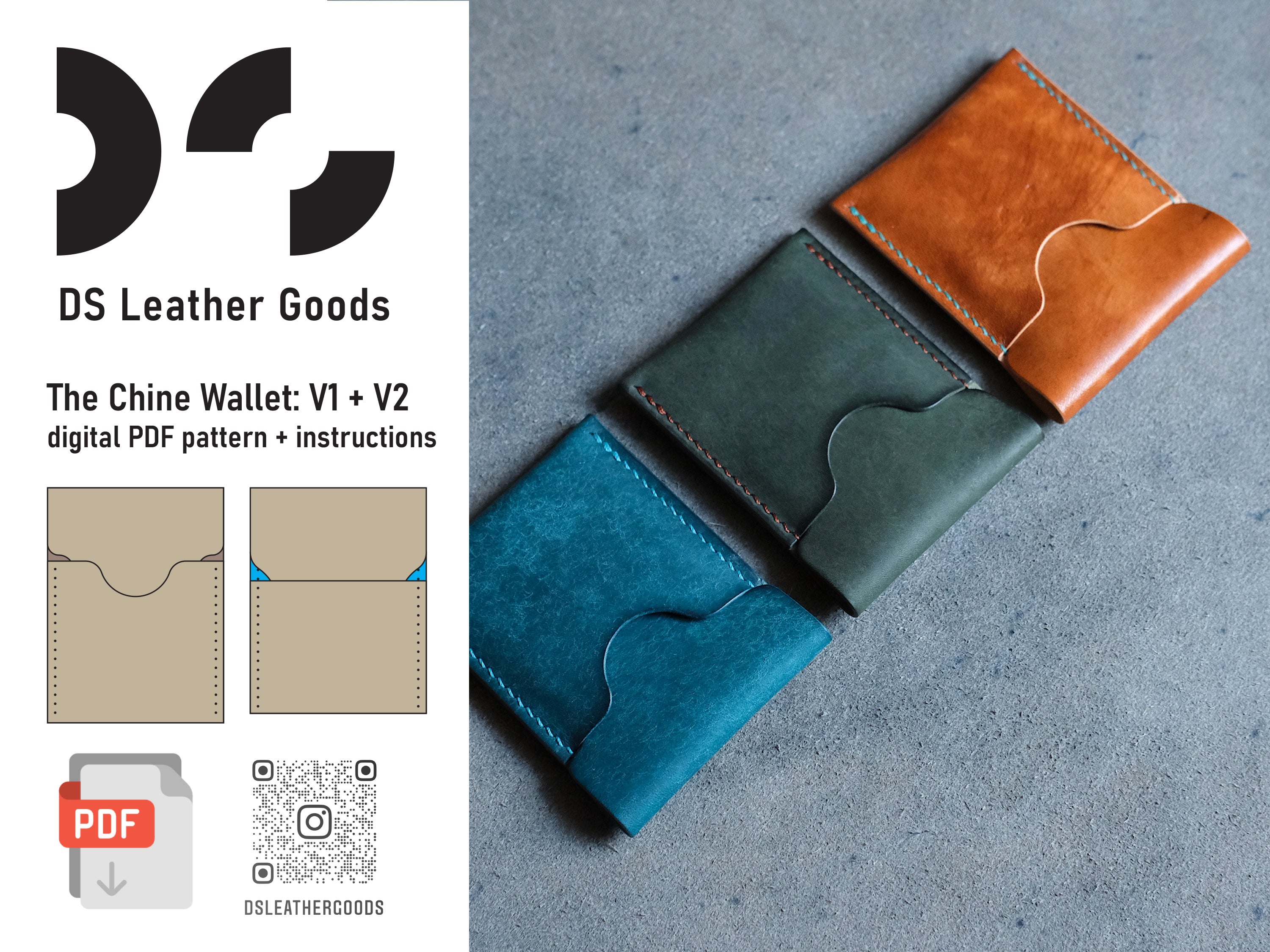 DS-013 The Chine Wallet Digital Patterns
