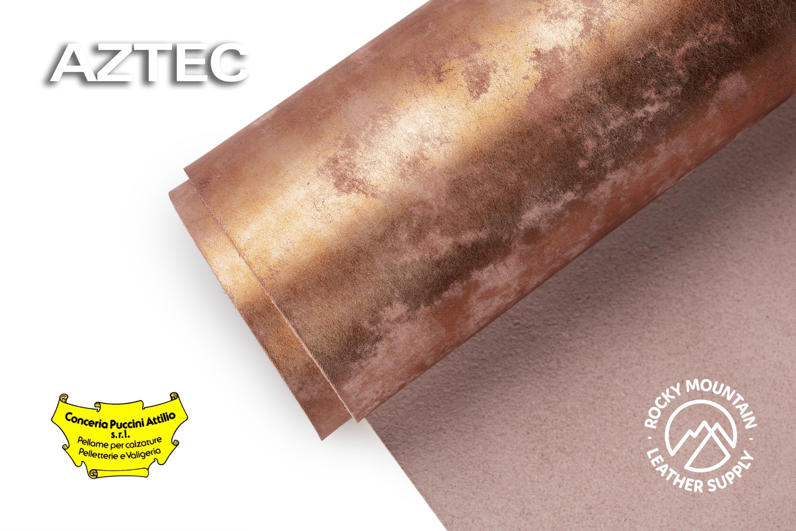 Conceria Puccini - Bisanzio -  "Rustic Metallic" Veg Tanned Leather (HIDES)