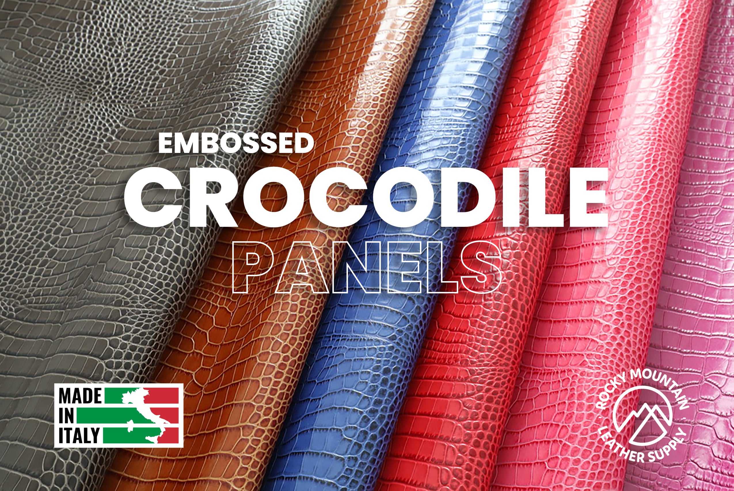 Embossed Crocodile -  Luxury Veg Tanned Leather (PANELS)