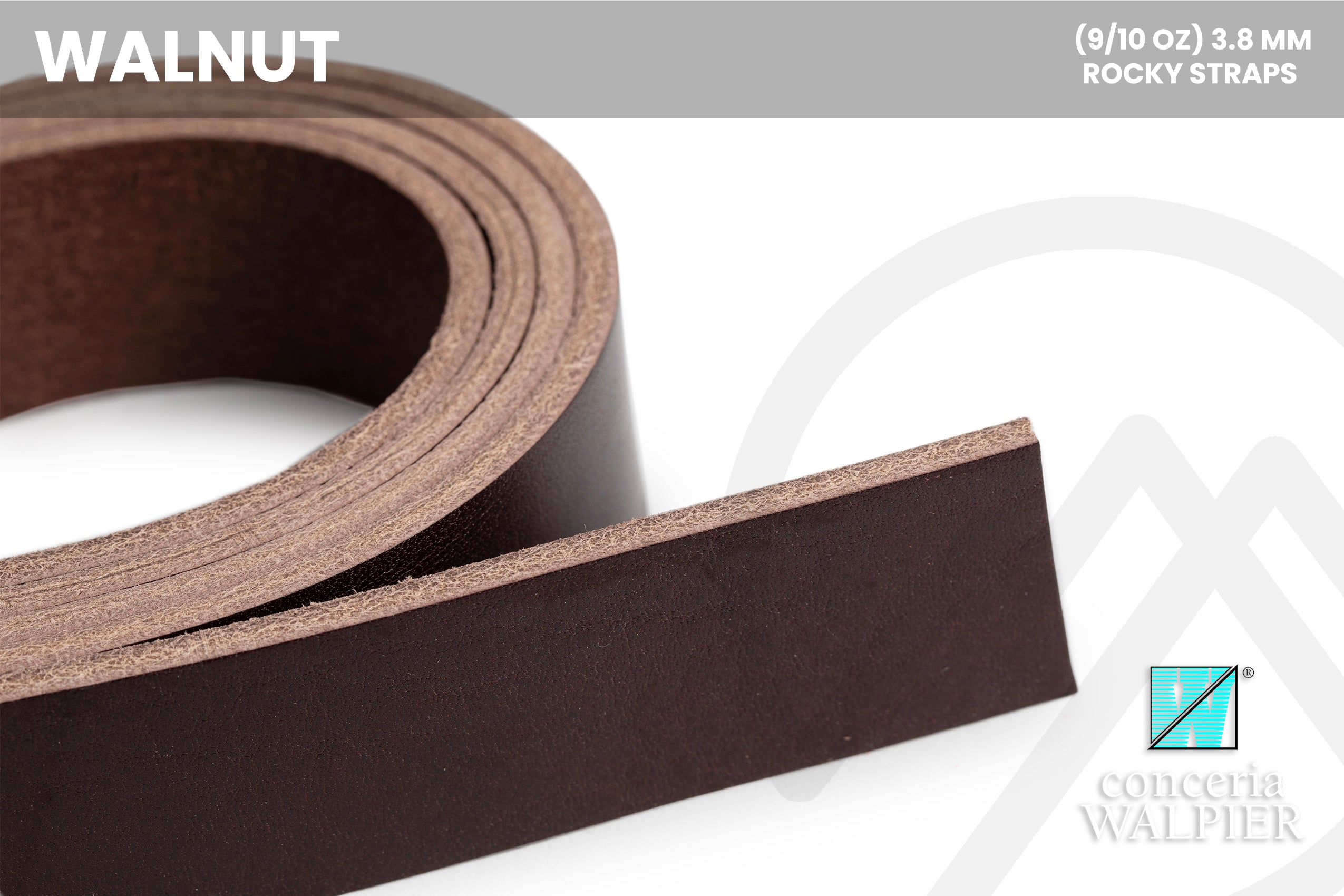 Conceria Walpier - Rocky - 9/10oz (3.8mm) Veg Tanned Leather (STRAPS)