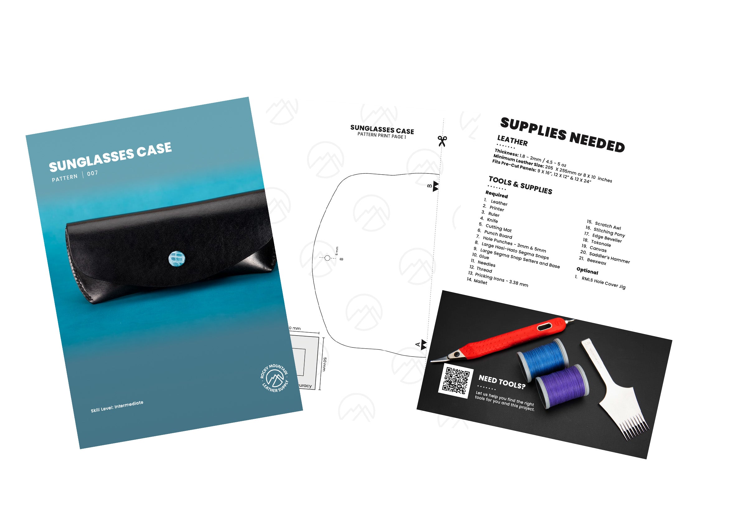 RM-001 Simple Vertical Wallet - Digital Pattern - Skill 1
