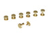 Chicago Screws - "Flat Beveled" Design (Solid Brass) 10-pack