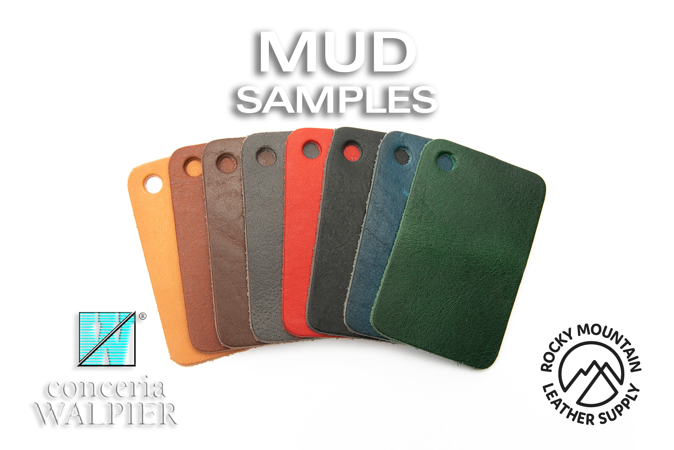Conceria Walpier - Mud - Rustic "Vachetta"Veg Tanned Leather (SAMPLES)